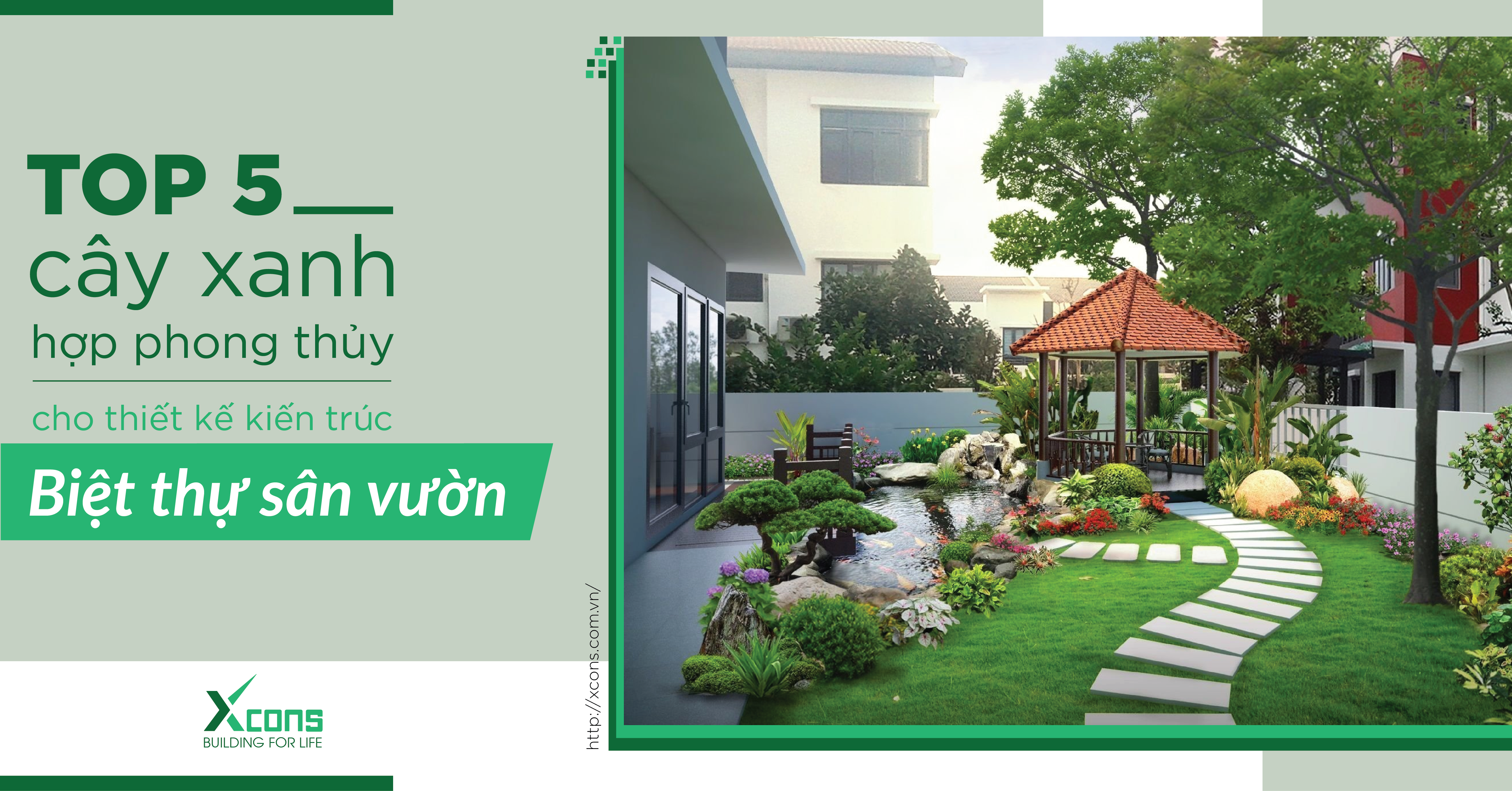 TOP 5 LOẠI CÂY XANH HỢP PHONG THỦY CHO THIẾT KẾ KIẾN TRÚC BIỆT THỰ SÂN VƯỜN